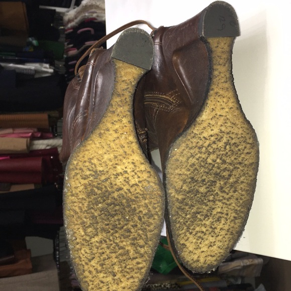 APEPAZZA REAL LEATHER LACED TIE UP WEDGE HEEL NON SKID SOLE Knee-High Boots - Picture 7 of 11